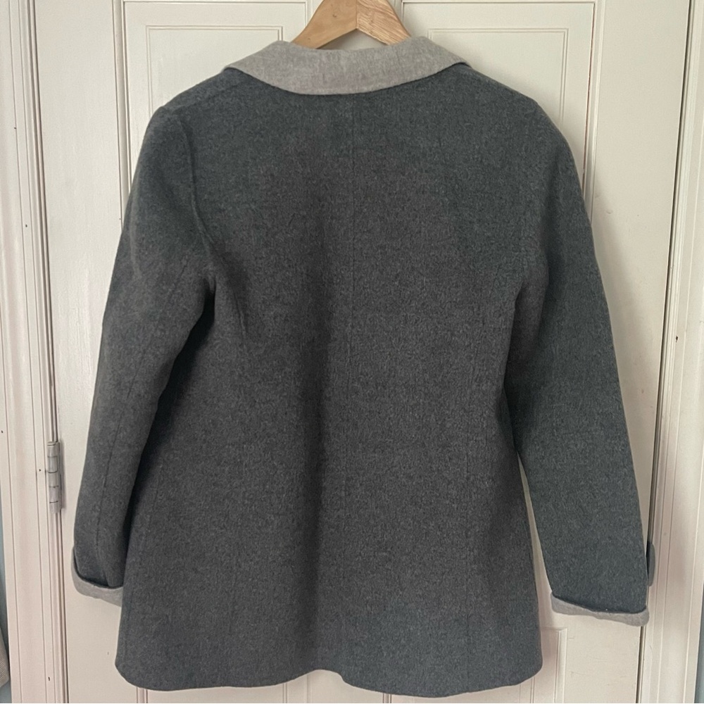 Talbots Double Faced Wool Blazer Size 10 Gray Office Work Career Professional - Picture 9 of 12